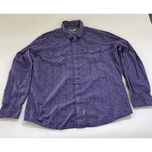 Vintage Wrangler RETRO Cowboy Shirt Snap Button XL Floral Western Country